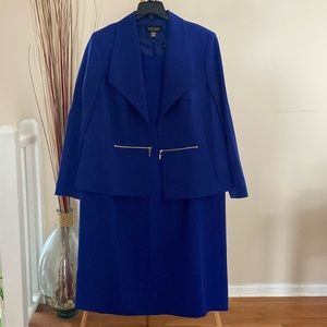 Evan Picone Black Label size 16W blue dress w/jacket